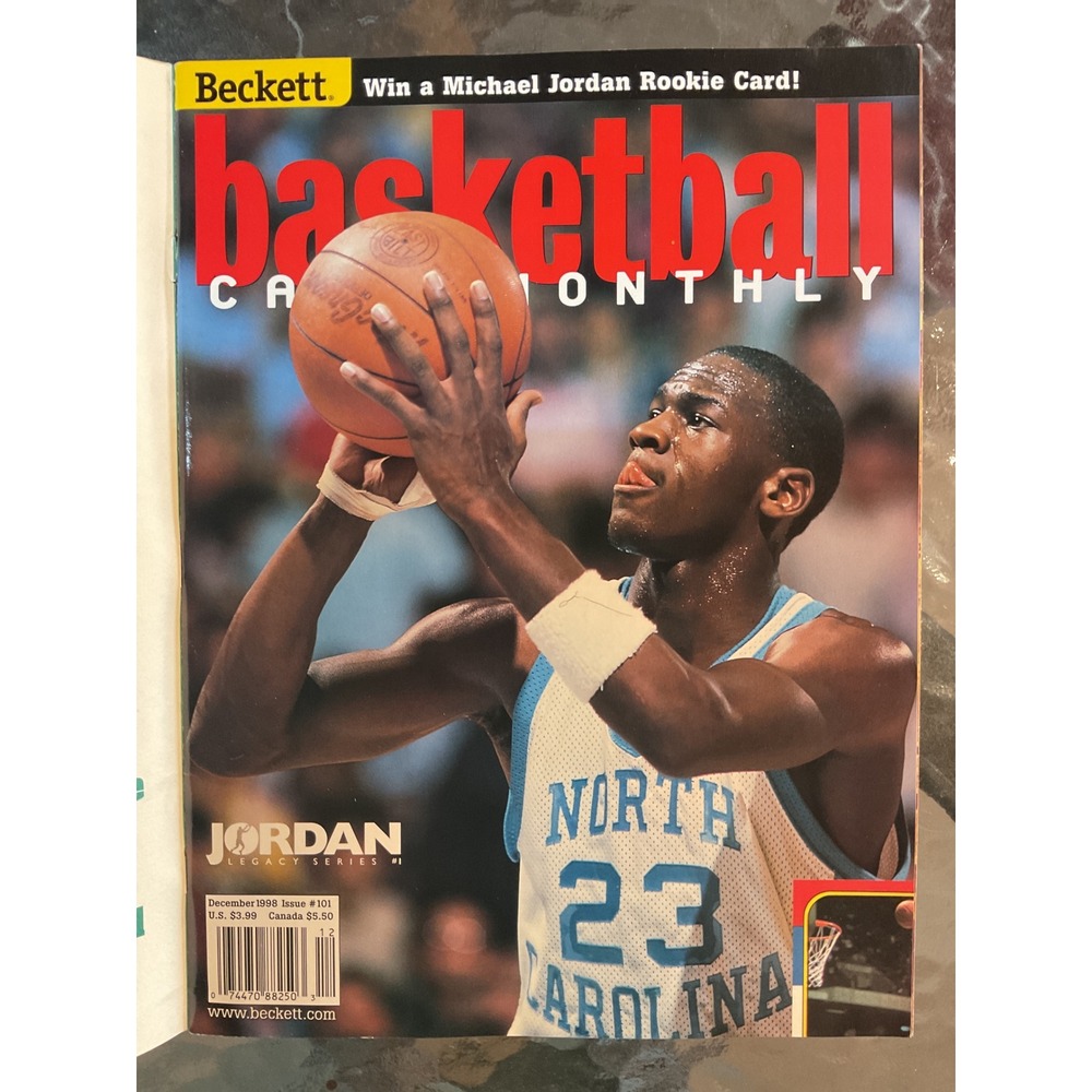 Beckett Basketball Card Monthly Dec 1998 Issue 101 Michael Jordan UNC Cover‎